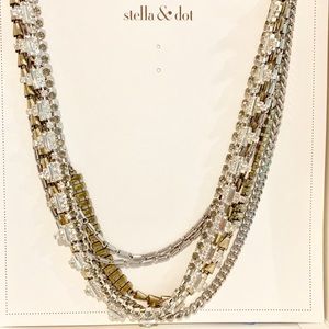 Stella & Dot Sutton Necklace In Mixed Metals